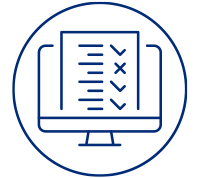 vector drawing of a checklist on a computer