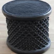 Brown Bamileke Carved Wood Table or Stool